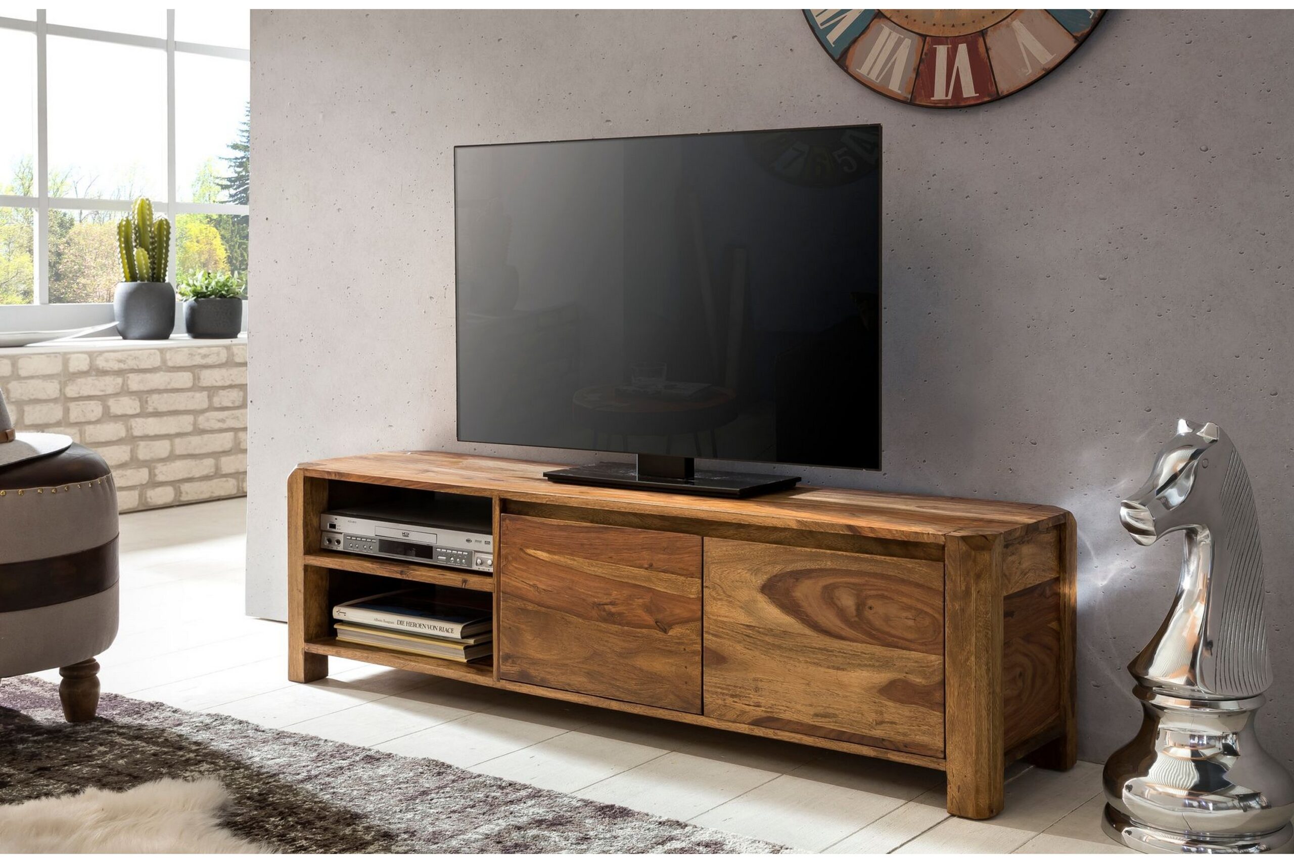 TV-taso Hillingdon 140 cm - Puu/Luonnonväri