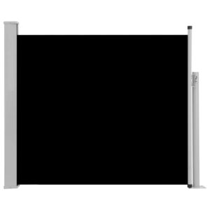 Sisäänvedettävä terassin sivumarkiisi 100x300 cm musta - Musta