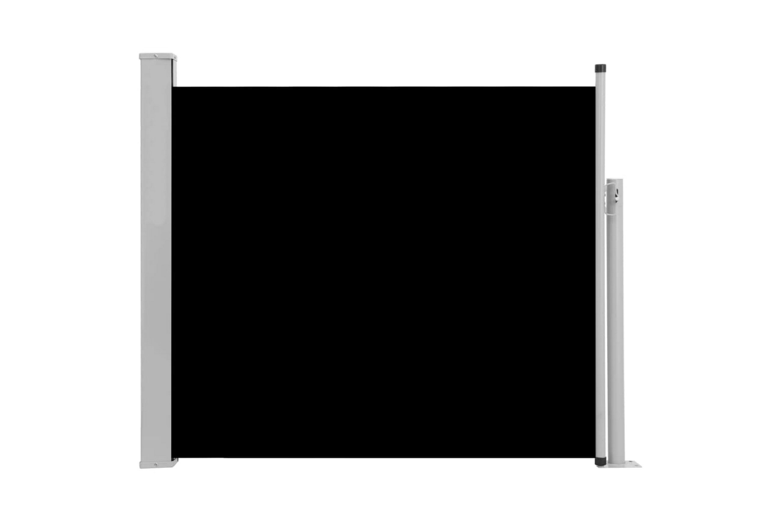 Sisäänvedettävä terassin sivumarkiisi 100x300 cm musta - Musta