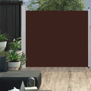 Sisäänvedettävä terassin sivumarkiisi 170x300 cm ruskea - Ruskea