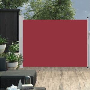 Sisäänvedettävä terassin sivumarkiisi 120x500 cm punainen - Punainen
