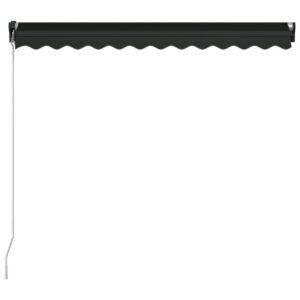 Manuaalisesti sisäänkelattava markiisi 350x250cm antrasiitti - Harmaa