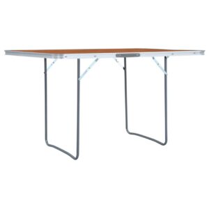 Kokoontaitettava retkipöytä alumiini 180x60 cm -