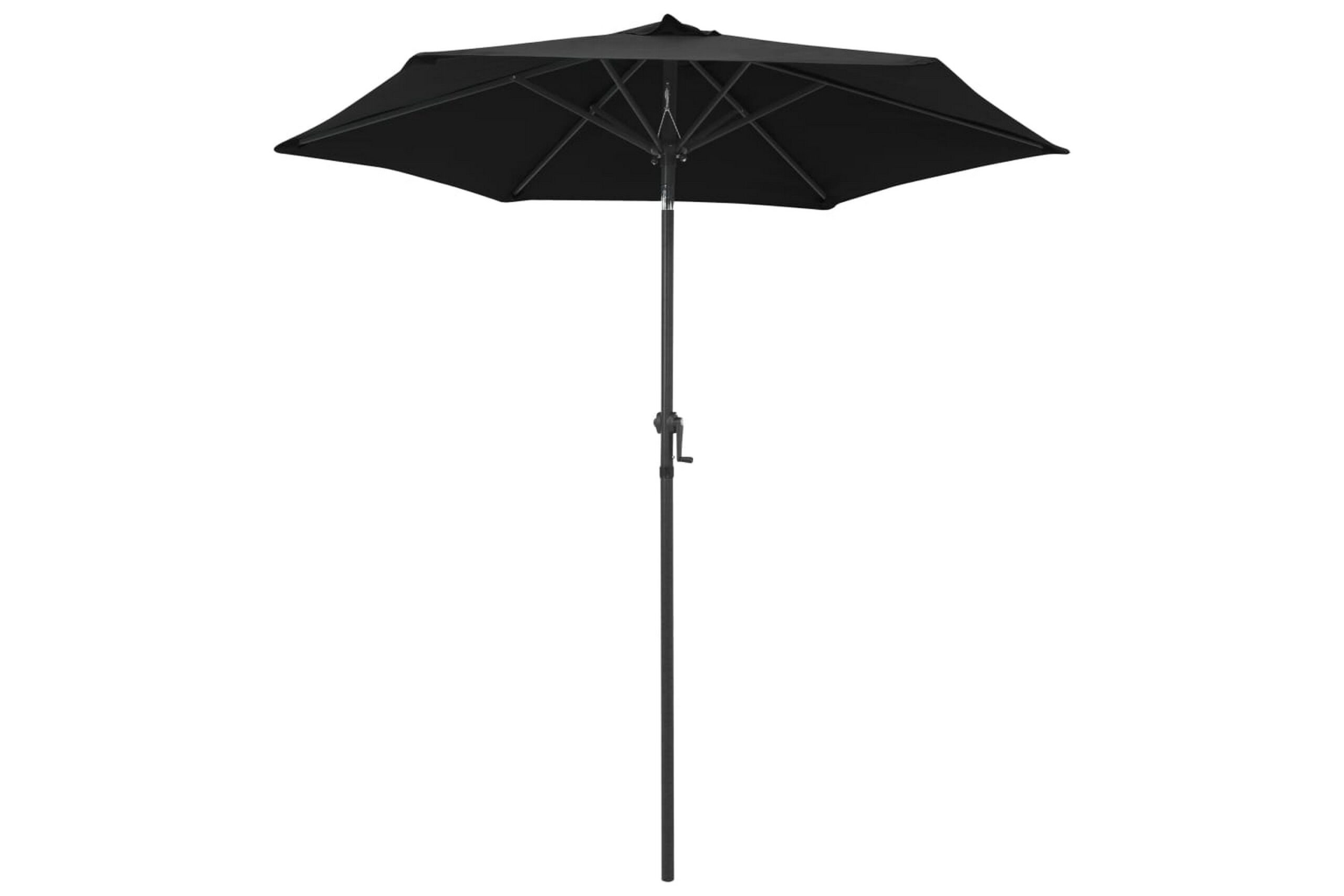 Aurinkovarjo musta 200x211 cm alumiini - Musta