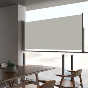 Sisäänvedettävä terassin sivumarkiisi 60x300 cm kerma - Kerma