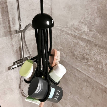 Shampoo- ja pullonpidike Octopus, Musta