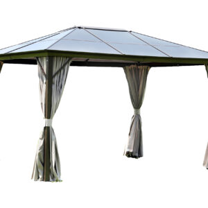 Paviljonki Sunsetia 300x300x270 cm Polykarbonaatti - Ruskea/Beige