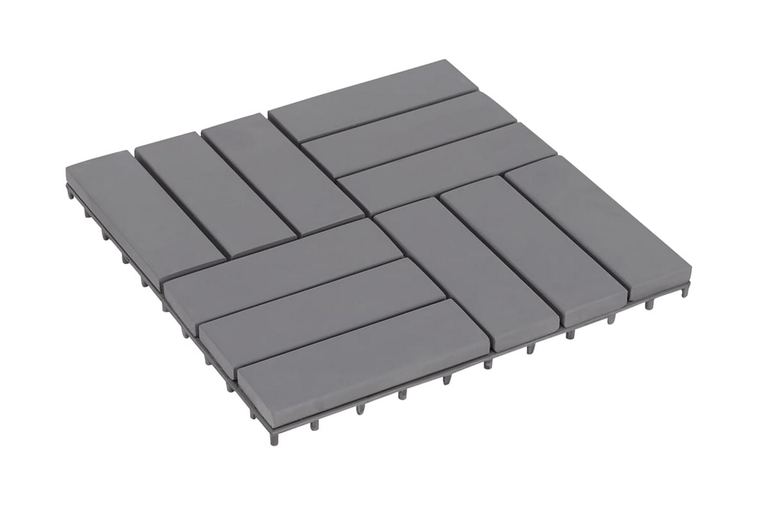 Terassilaatat 10kpl laveeraus 30x30cm täysi akaasiapuu - Harmaa