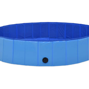 Kokoontaitettava koiran uima-allas sininen 160x30 cm PVC -