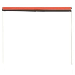 Sisäänkelattava markiisi 250x150 cm oranssi ja ruskea - Monivärinen