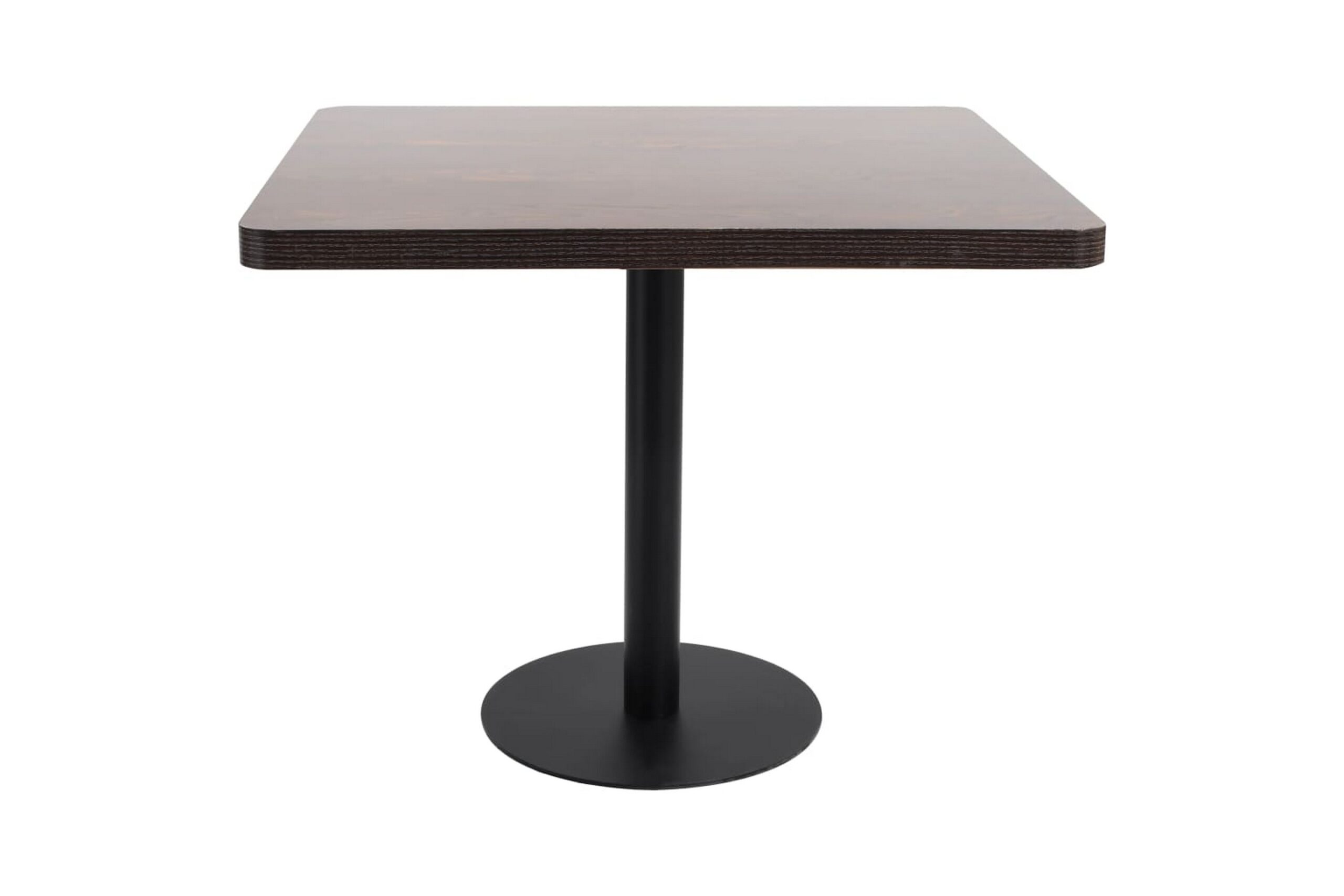 Bistropöytä tummanruskea 80x80 cm MDF - Ruskea