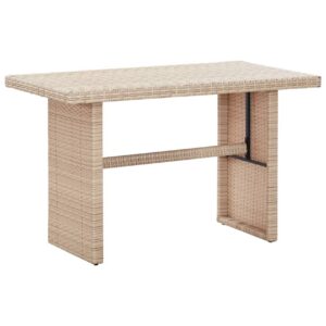 Puutarhapöytä harmaa 110x60x67 cm polyrottinki -