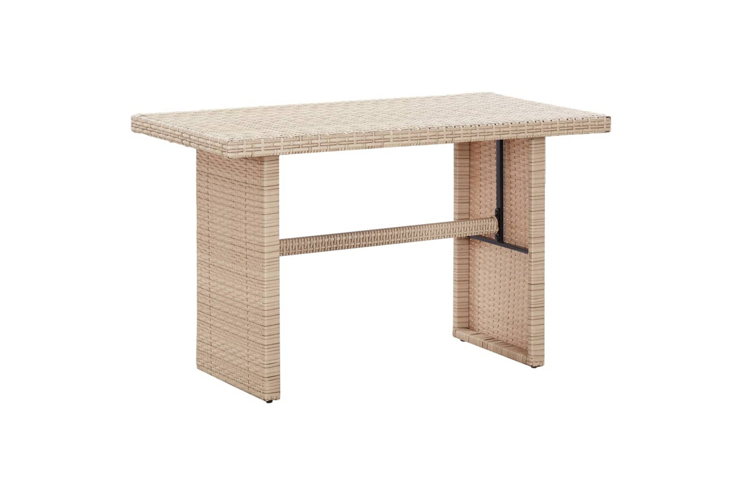 Puutarhapöytä harmaa 110x60x67 cm polyrottinki -