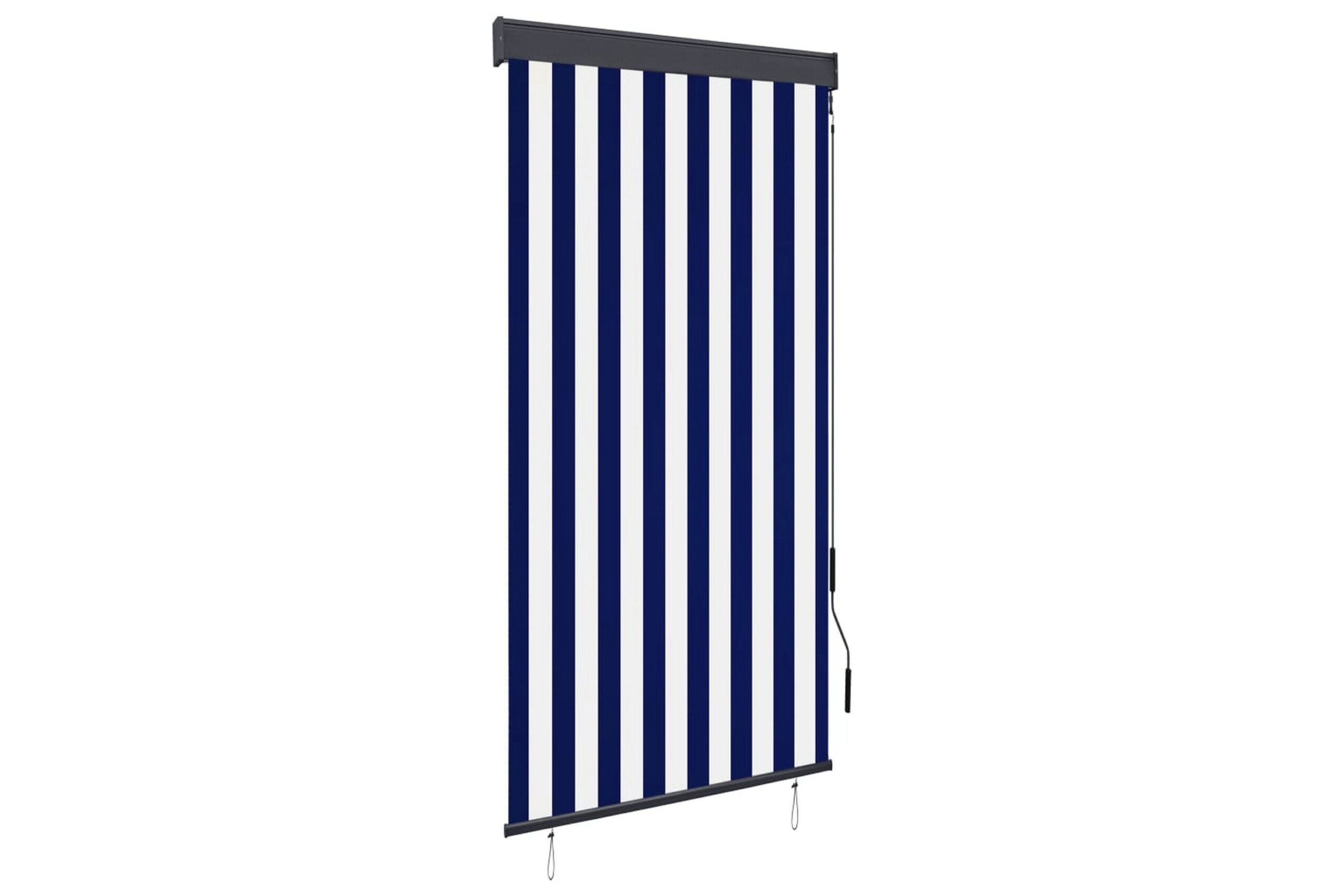Ulkorullaverho 80x250 cm sininen ja valkoinen - Sininen
