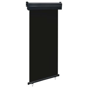 Parvekkeen sivumarkiisi 100x250 cm musta - Musta