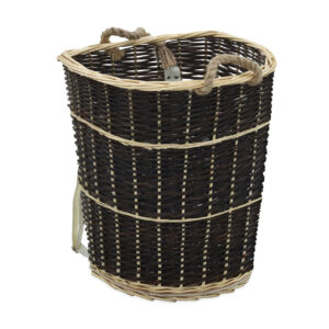 Polttopuun kantoreppu hihnoilla 57x51x69cm luonnollinen paju - Ruskea