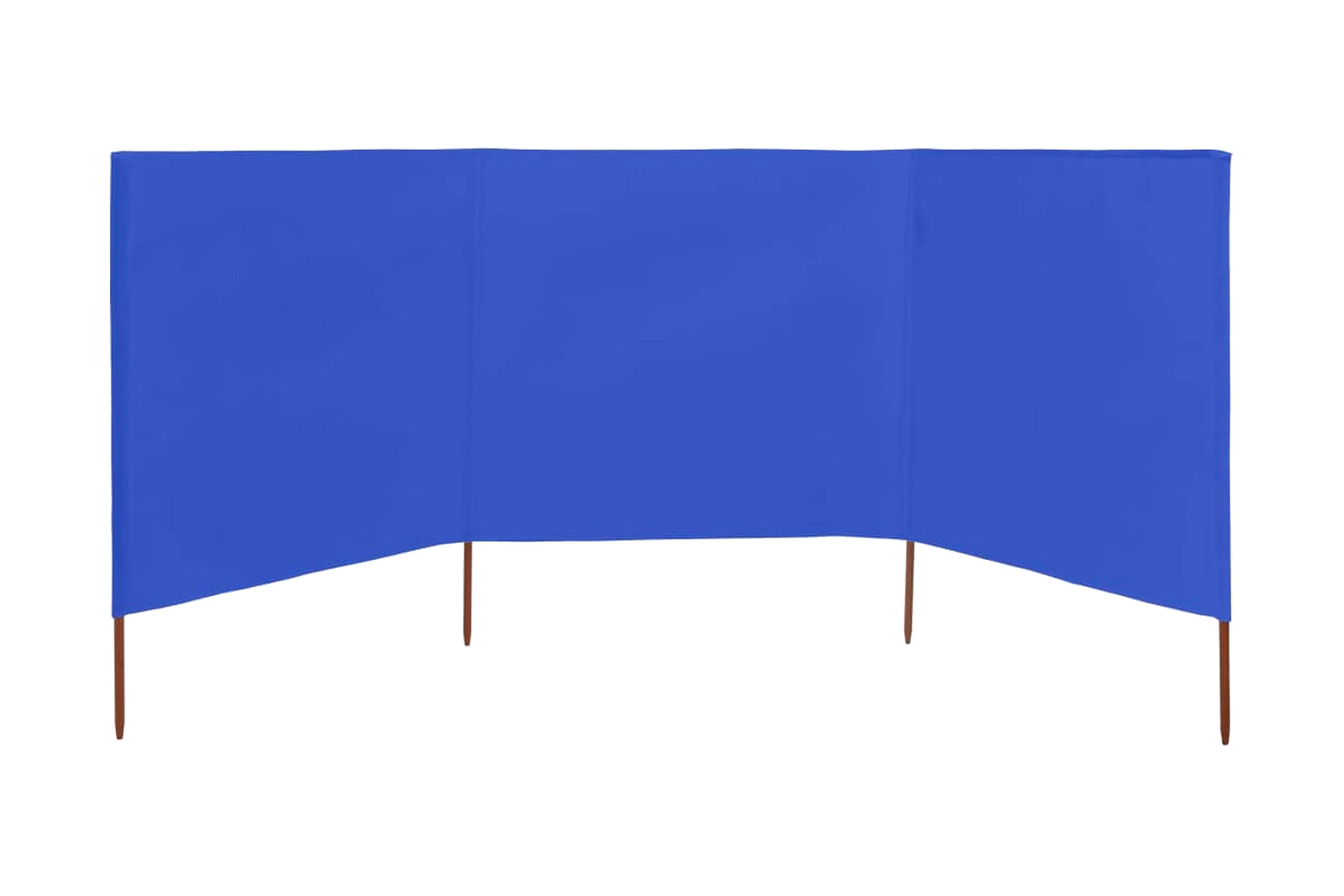Tuulensuojakangas 3 paneelilla 400x80 cm taivaansininen - Sininen