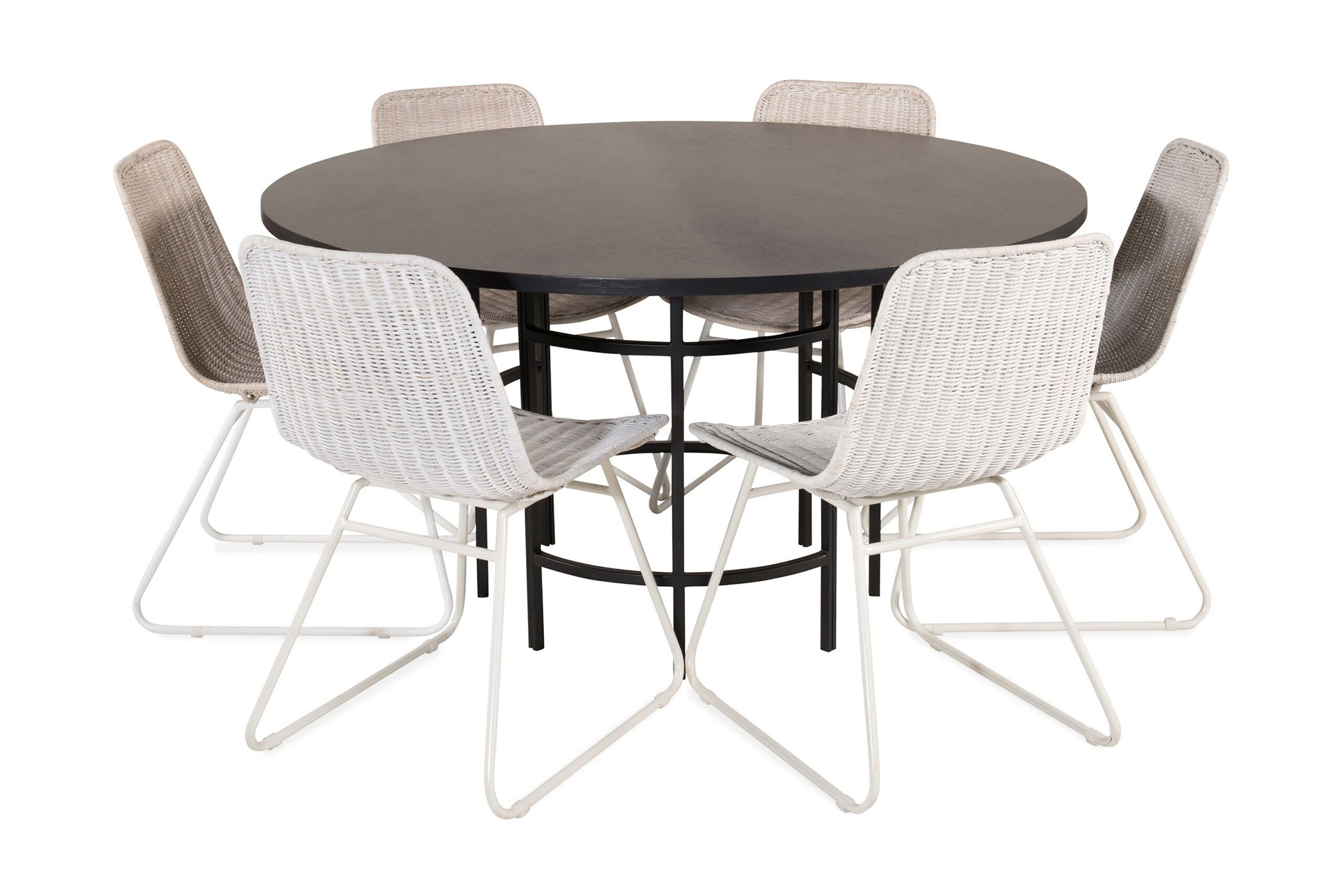 Ruokailuryhmä Copenhagen 6 Ezra Ruokatuolia Valkoinen - Furniture Fashion