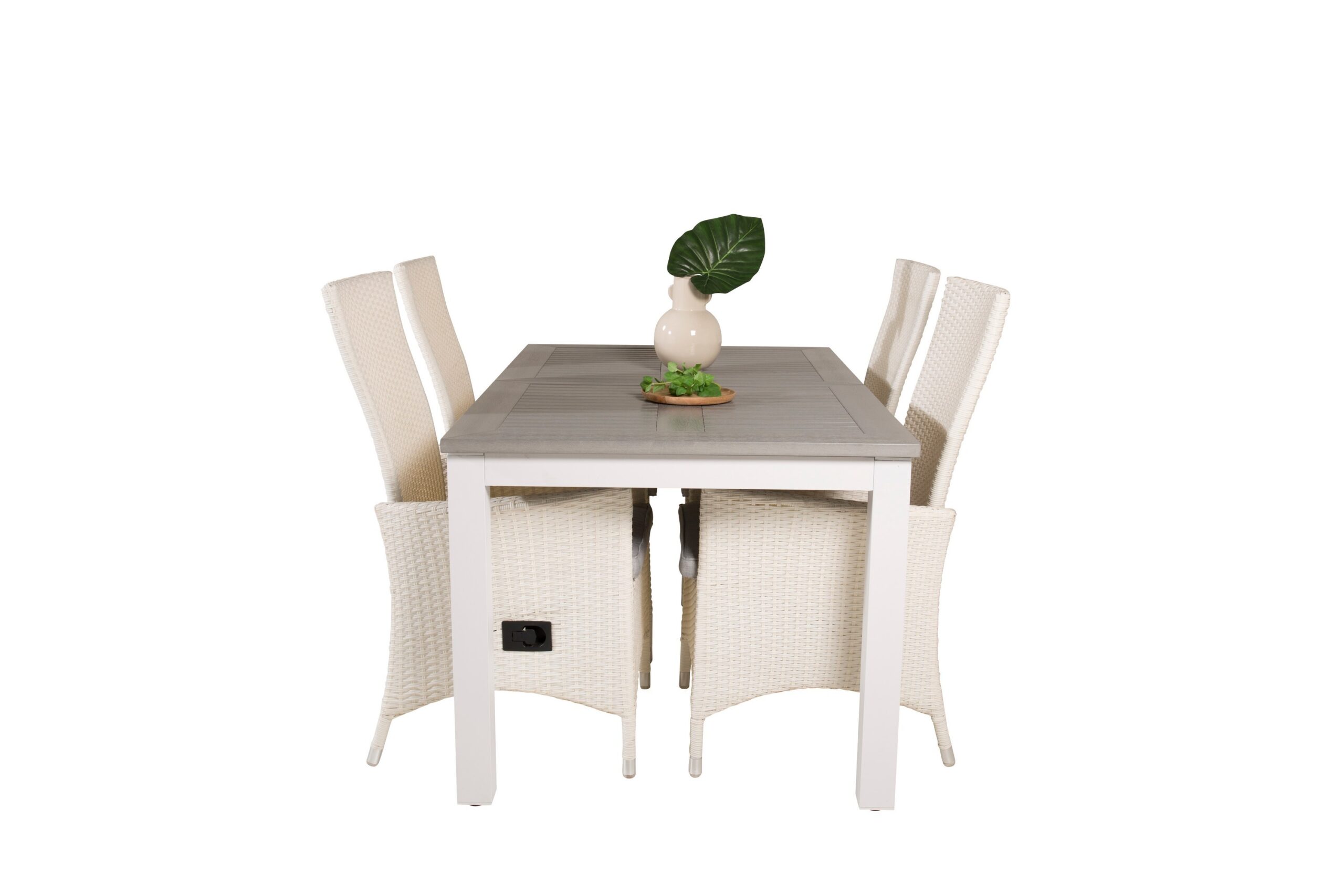 Ruokailuryhmä Albany 152 cm 4 Padova tuolia - Harmaa