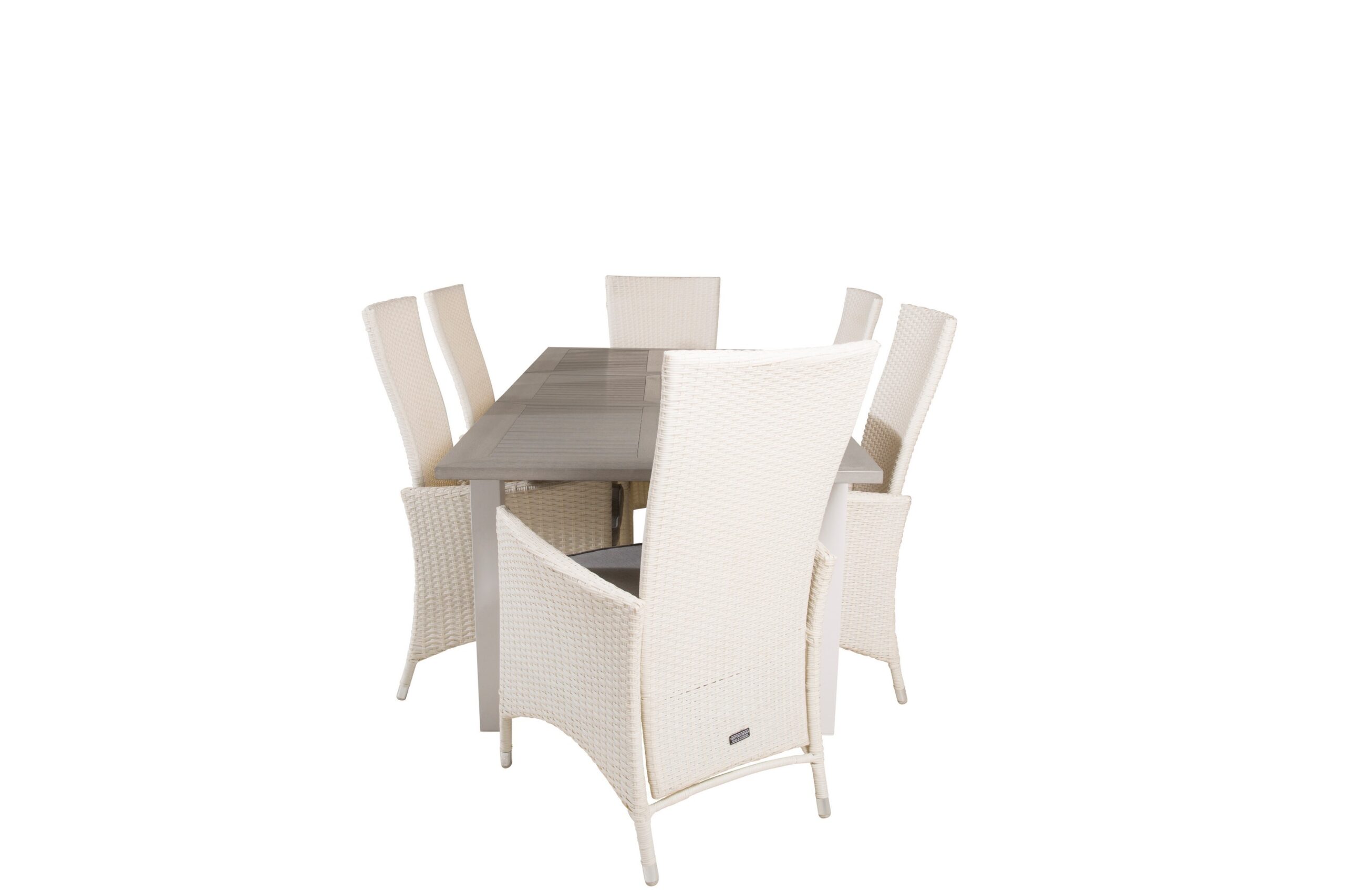 Ruokailuryhmä Albany 152 cm 6 Padova tuolia - Harmaa