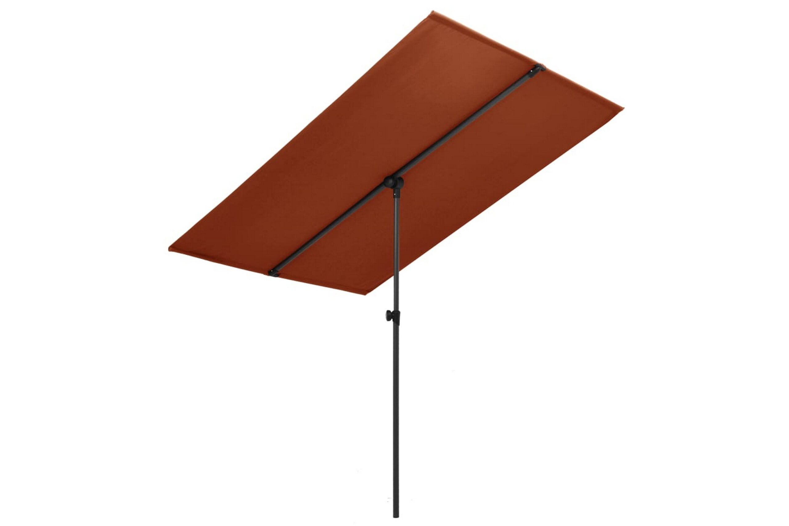 Aurinkovarjo alumiinitanko 180x130 cm terrakotta - Punainen