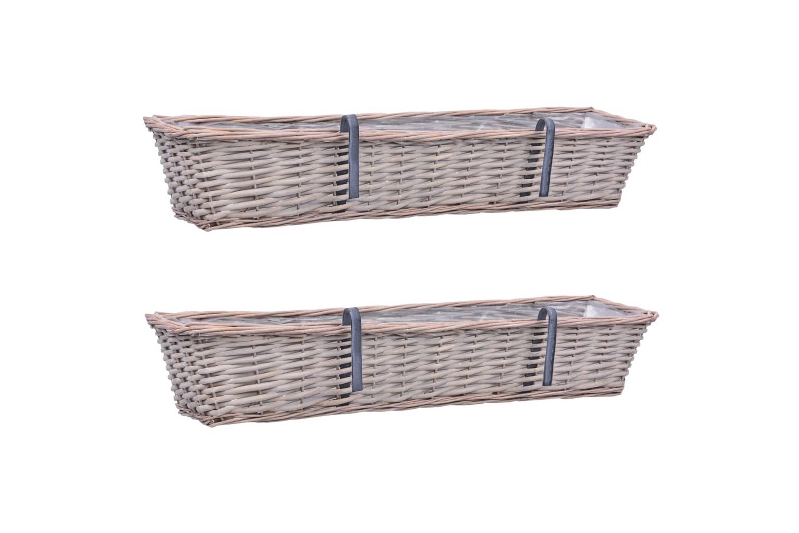 Parvekkeen kukkalaatikko 2 kpl paju PE-vuori 80 cm -