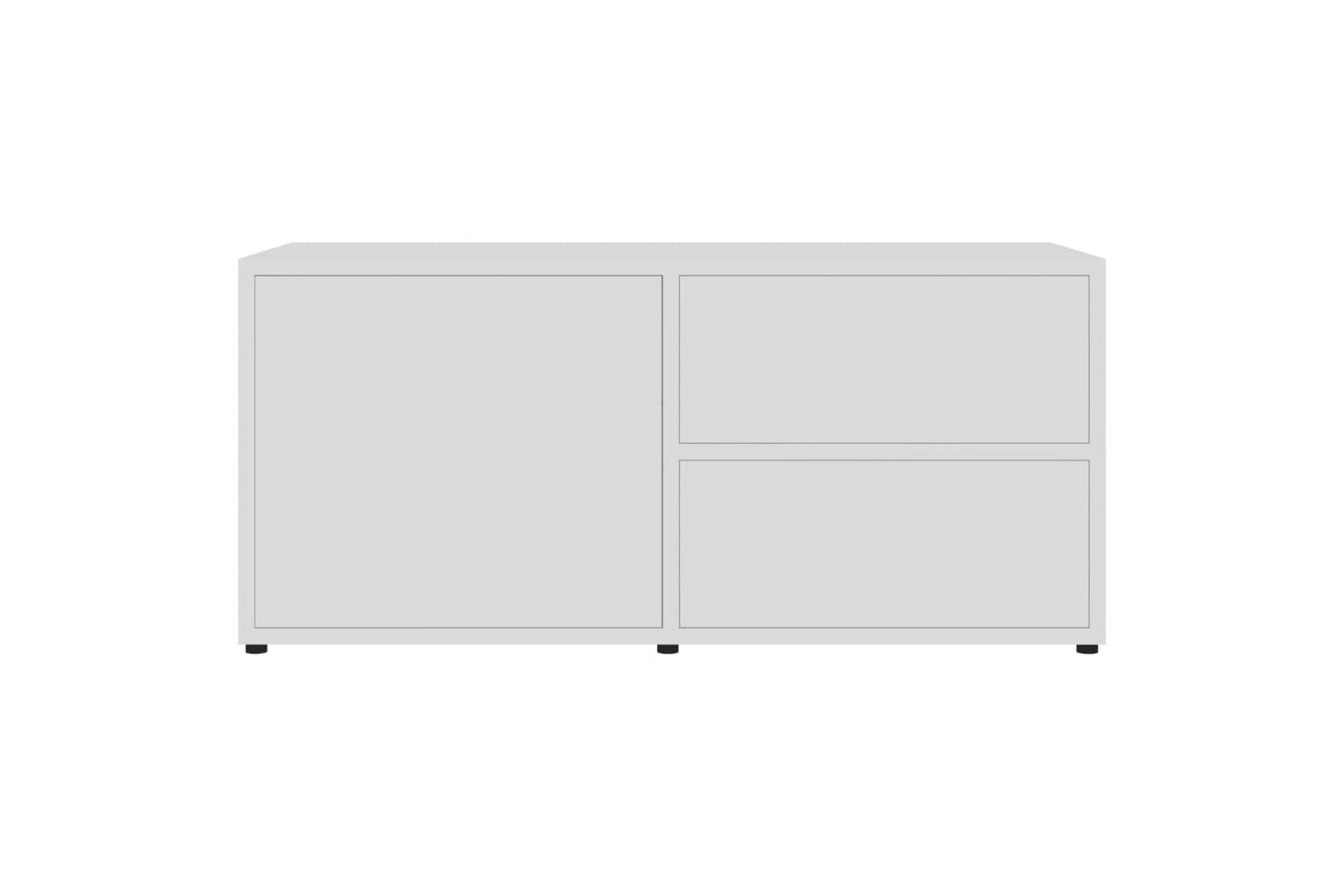 TV-taso valkoinen 80x34x36 cm lastulevy -