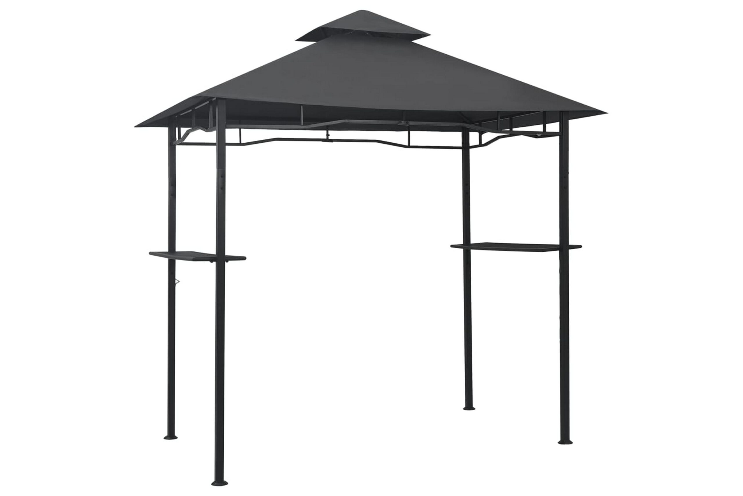 BBQ-huvimaja 240x150x255 cm antrasiitti teräs - Antrasiitti