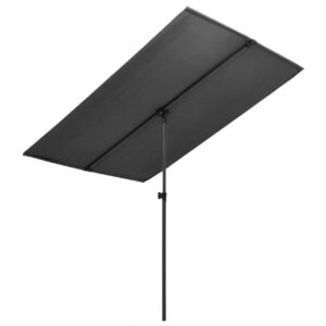 Aurinkovarjo alumiinitanko 180x130 cm antrasiitti - Antrasiitti