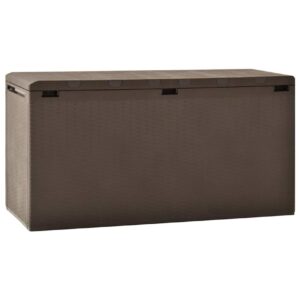 Puutarhan varastoarkku ruskea 114x47x60 cm -