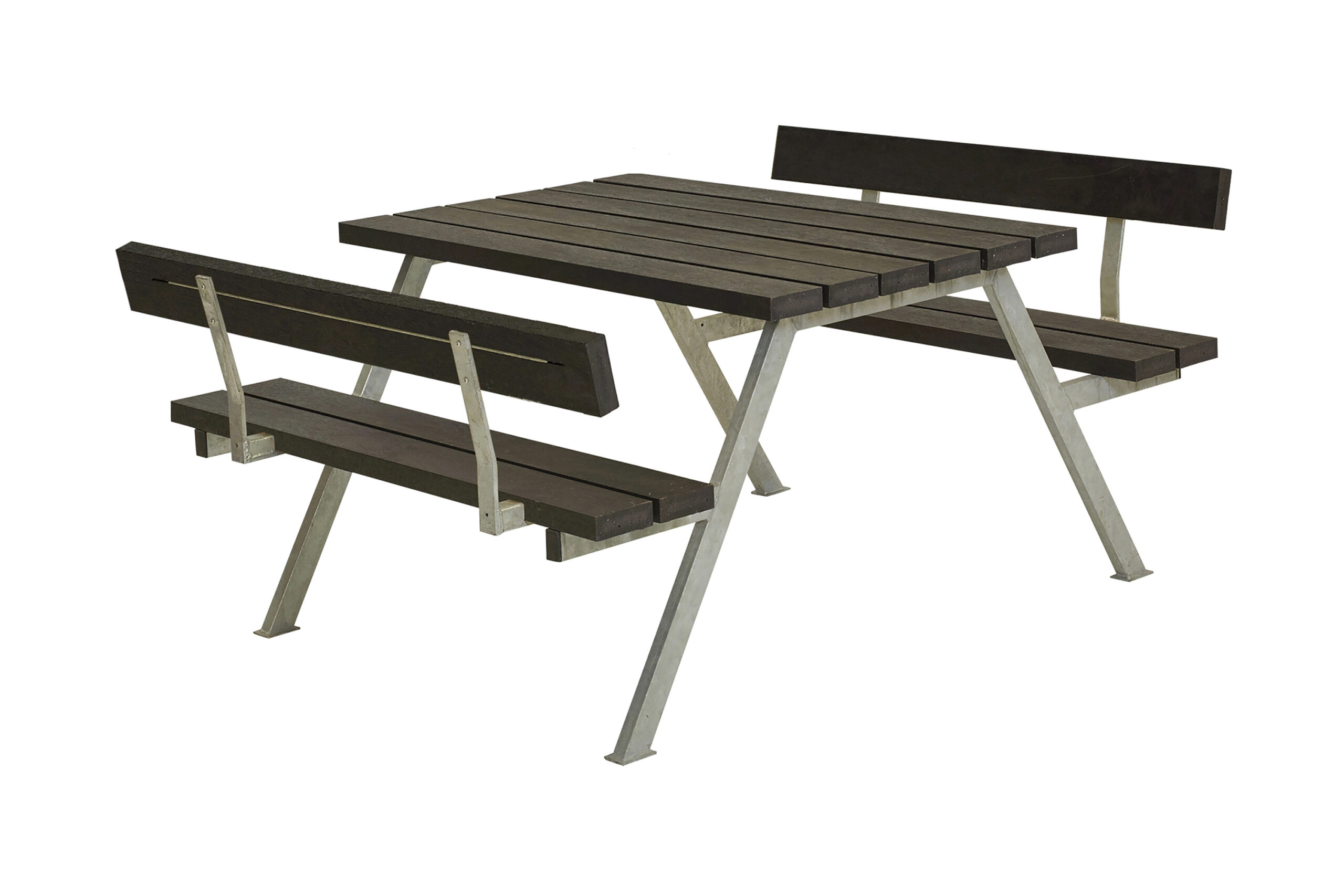 PLUS Alpha Pöytä/penkkisetti 2 selkänojalla 118 cm -