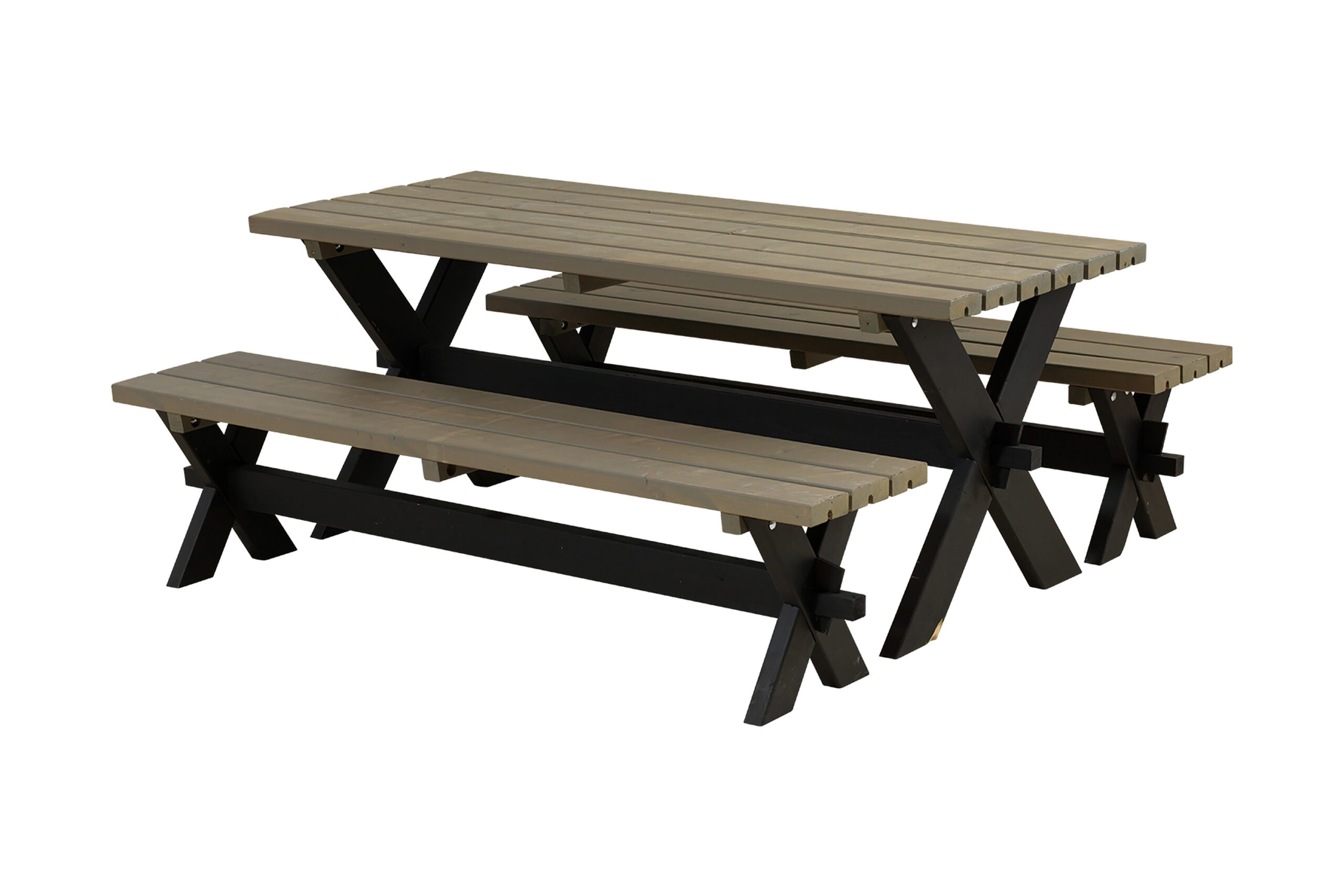 PLUS Nostalgi Pöytä/penkkisetti 177 cm Pöytä ja 2 penkkiä -