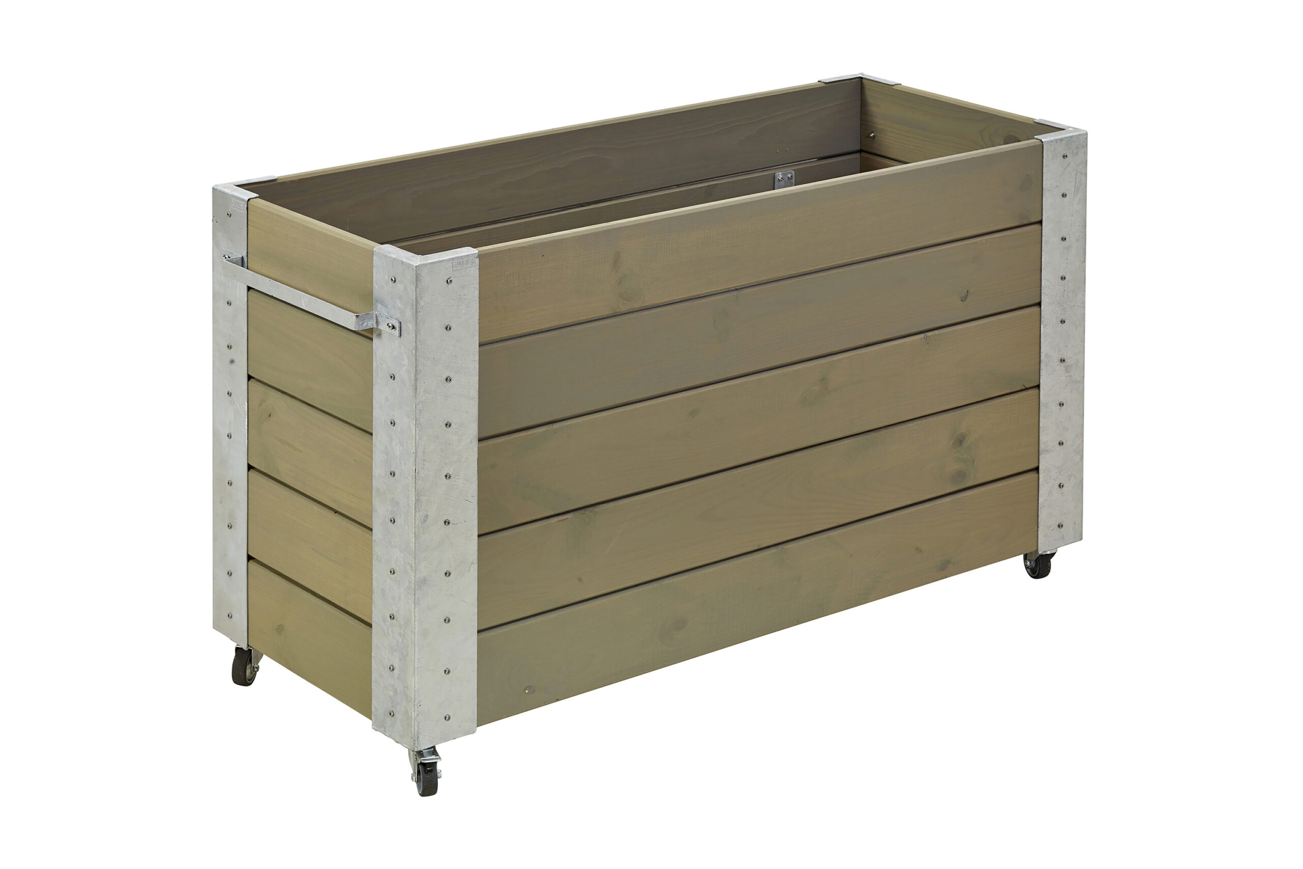 PLUS Cubic Kukkalaatikot pyörillä 50x120x70 cm - Taupe