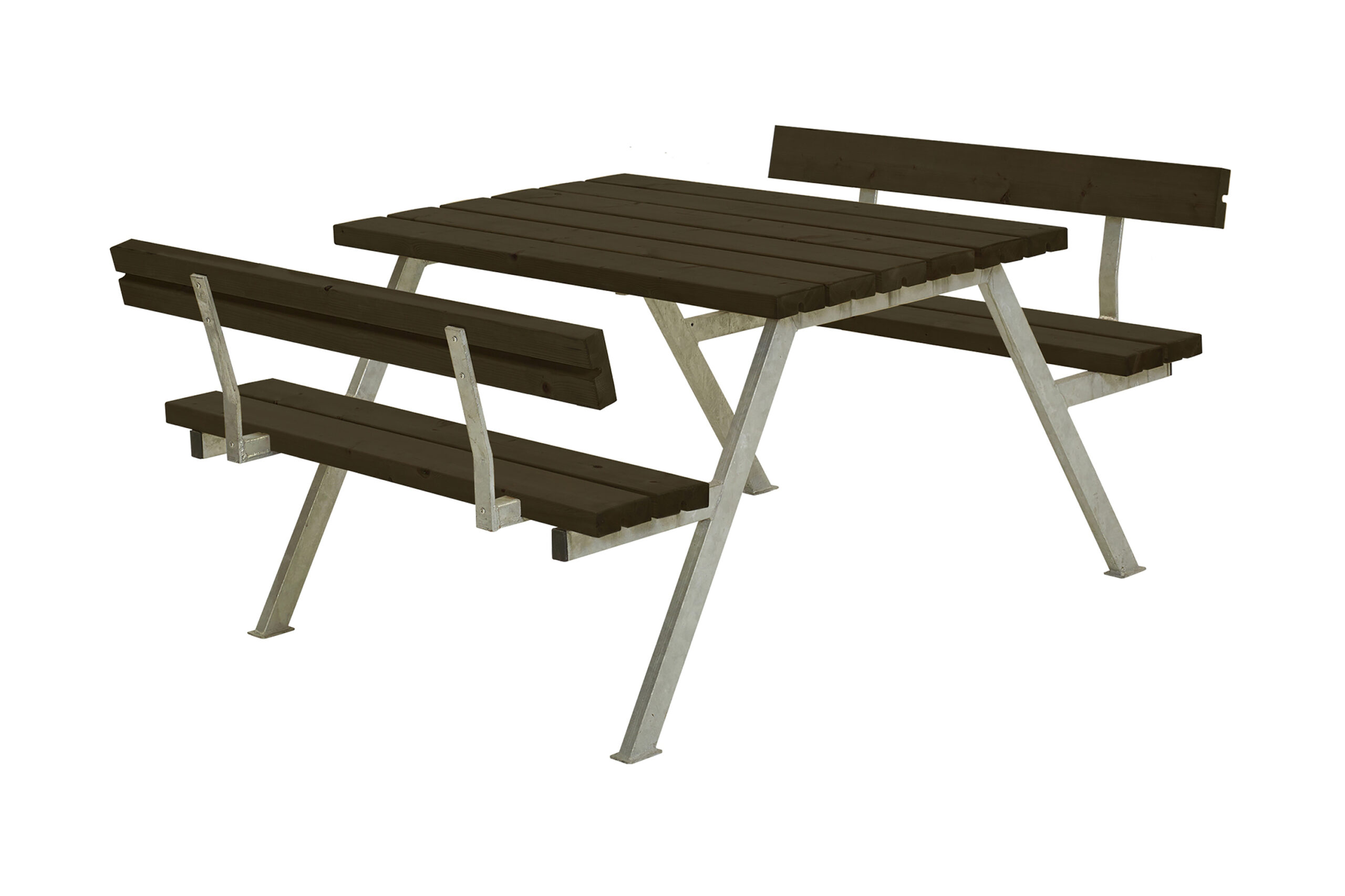 PLUS Alpha Pöytä/penkkisetti 2 selkänojalla 118 cm -