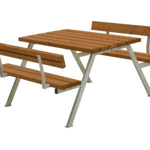 PLUS Alpha Pöytä/penkkisetti 2 selkänojalla 118 cm -
