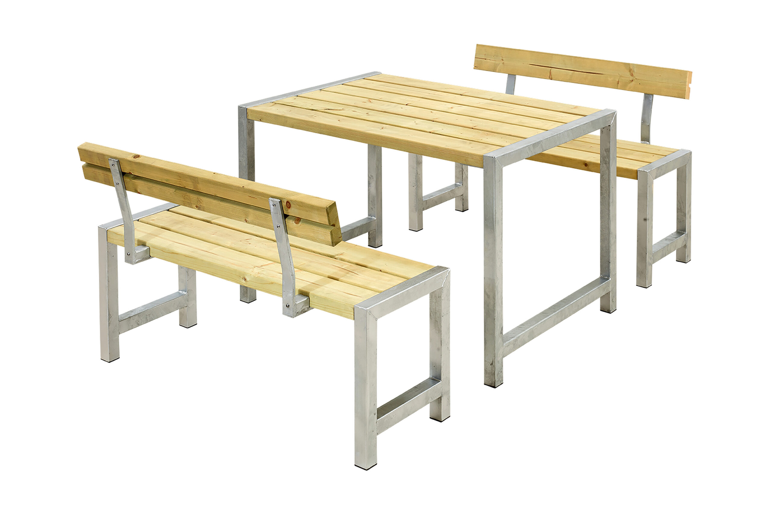 PLUS Parvekeryhmä 2 selkänojalla 127 cm Painekyllästetty -