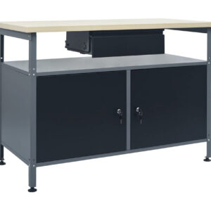 Työtaso musta 120x60x85 cm teräs - Musta