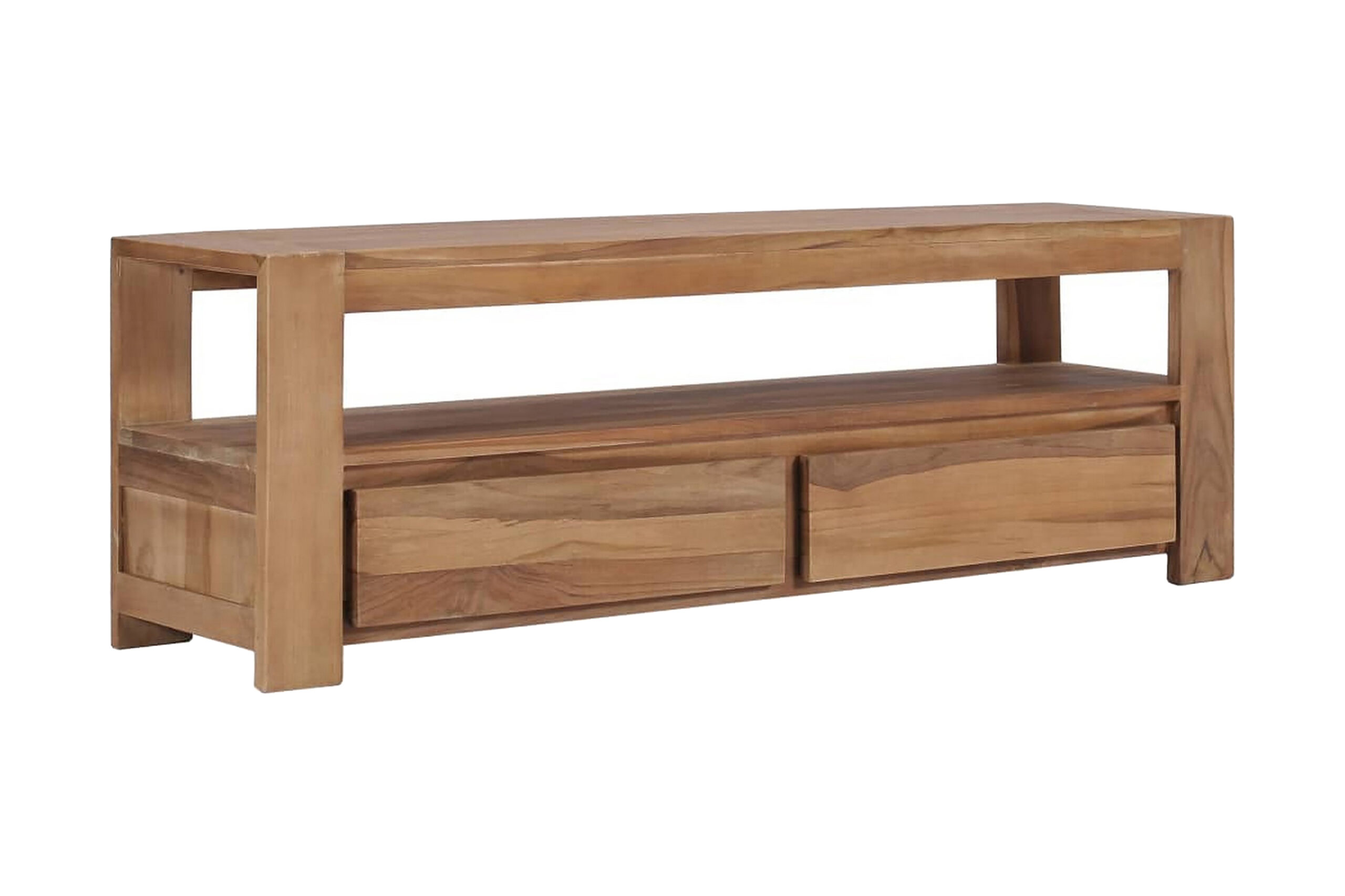 TV-taso 120x30x40 cm täysi tiikki - Ruskea