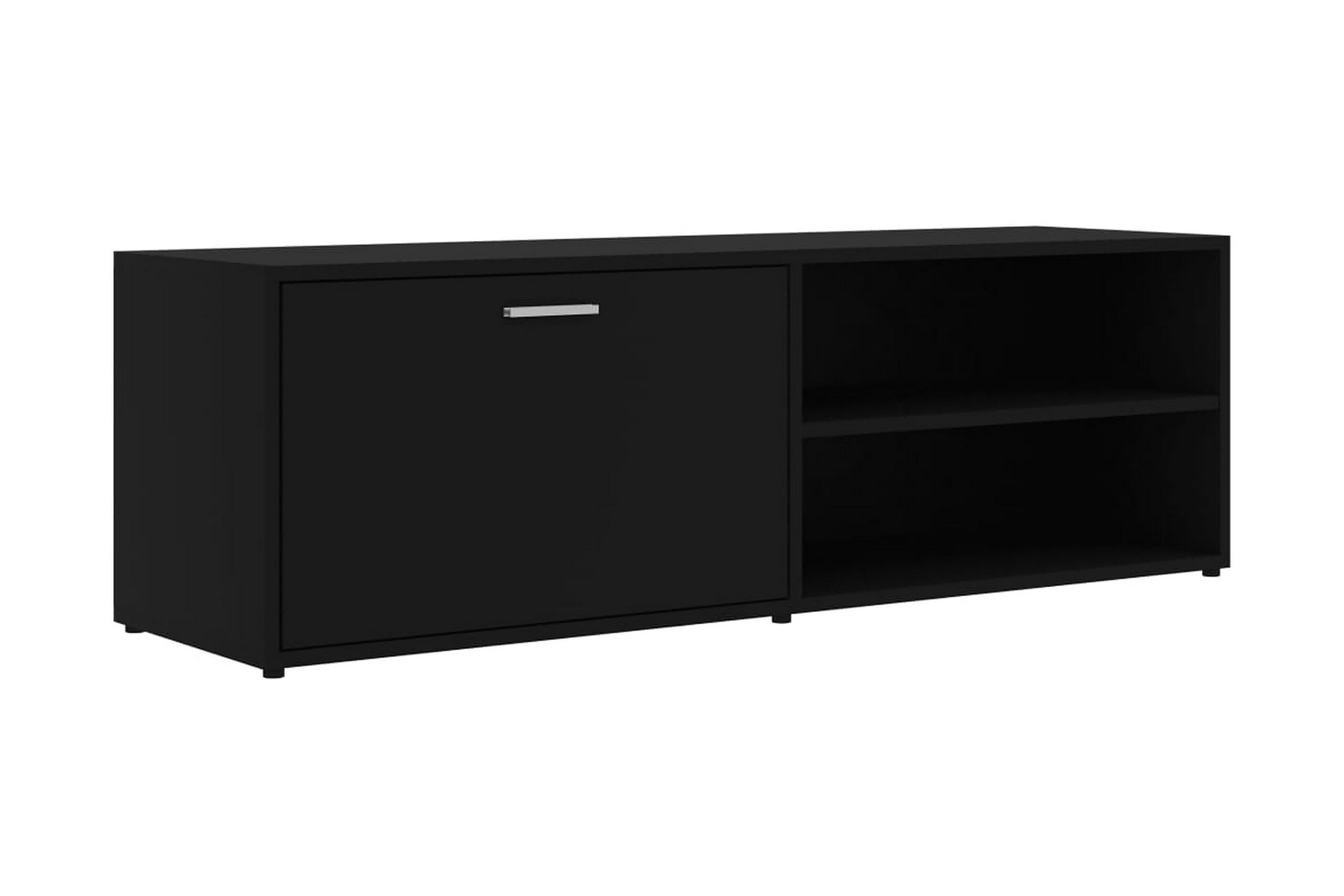 TV-taso musta 120x34x37 cm lastulevy - Musta