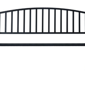 Puutarhapenkki 125 cm musta teräs - Musta