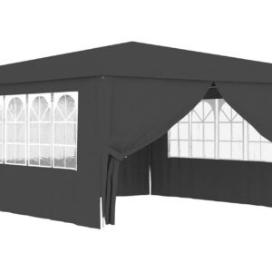 Ammattilaisten juhlateltta sivuseinillä 4x4miitti 90g/m² - Antrasiitti