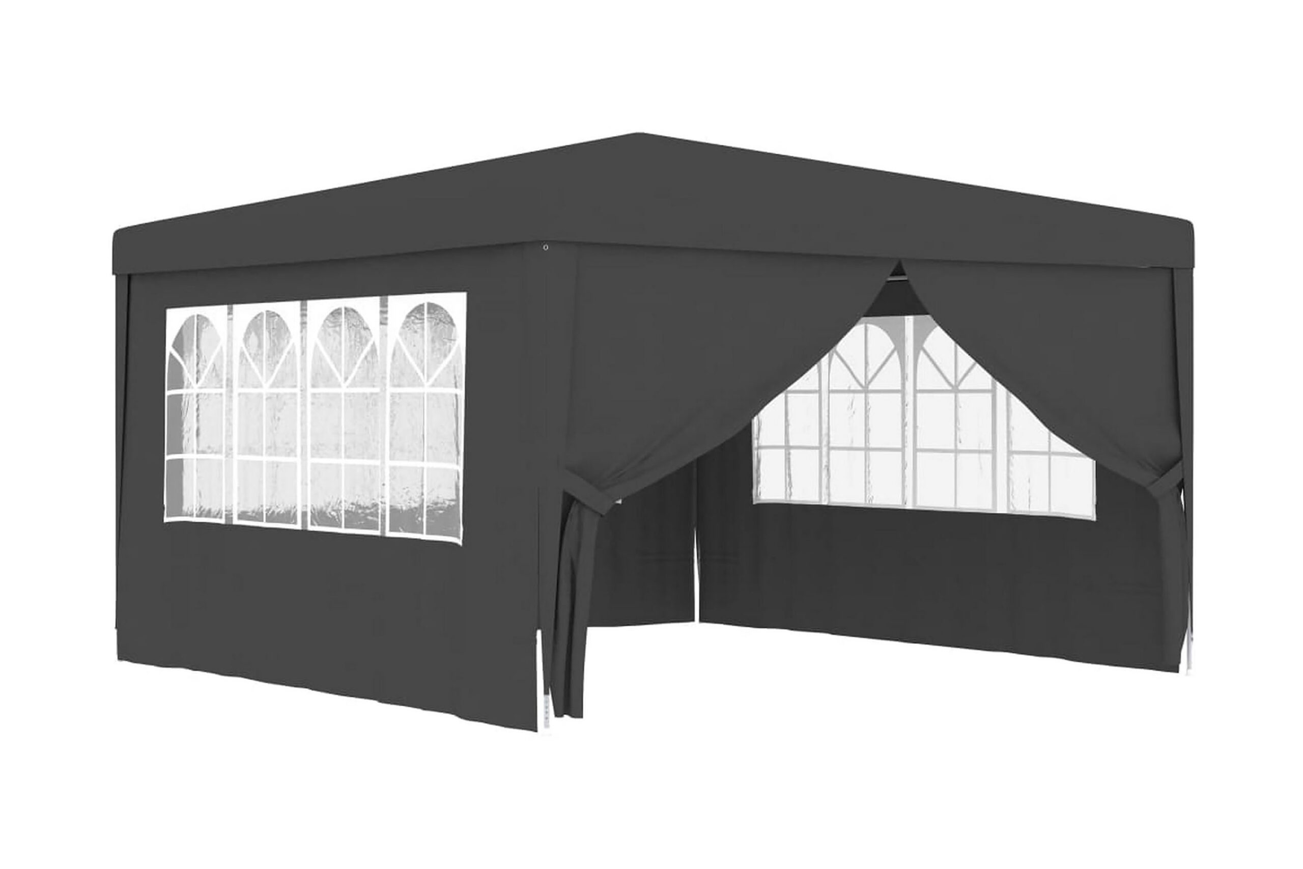 Ammattilaisten juhlateltta sivuseinillä 4x4miitti 90g/m² - Antrasiitti