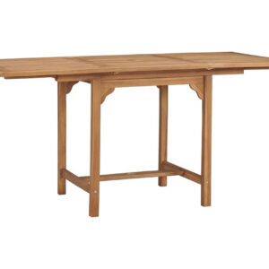 Jatkettava puutarhapöytä (110-160)x80x75 cm täysi tiikki - Ruskea