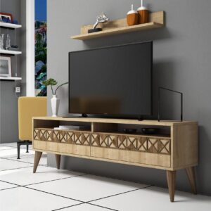 TV-Kalustepaketti Raffaldt 150 cm - Ruskea/Tammi