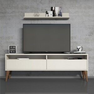 TV-Kalustepaketti Nyarai 150 cm - Valkoinen/Harmaa