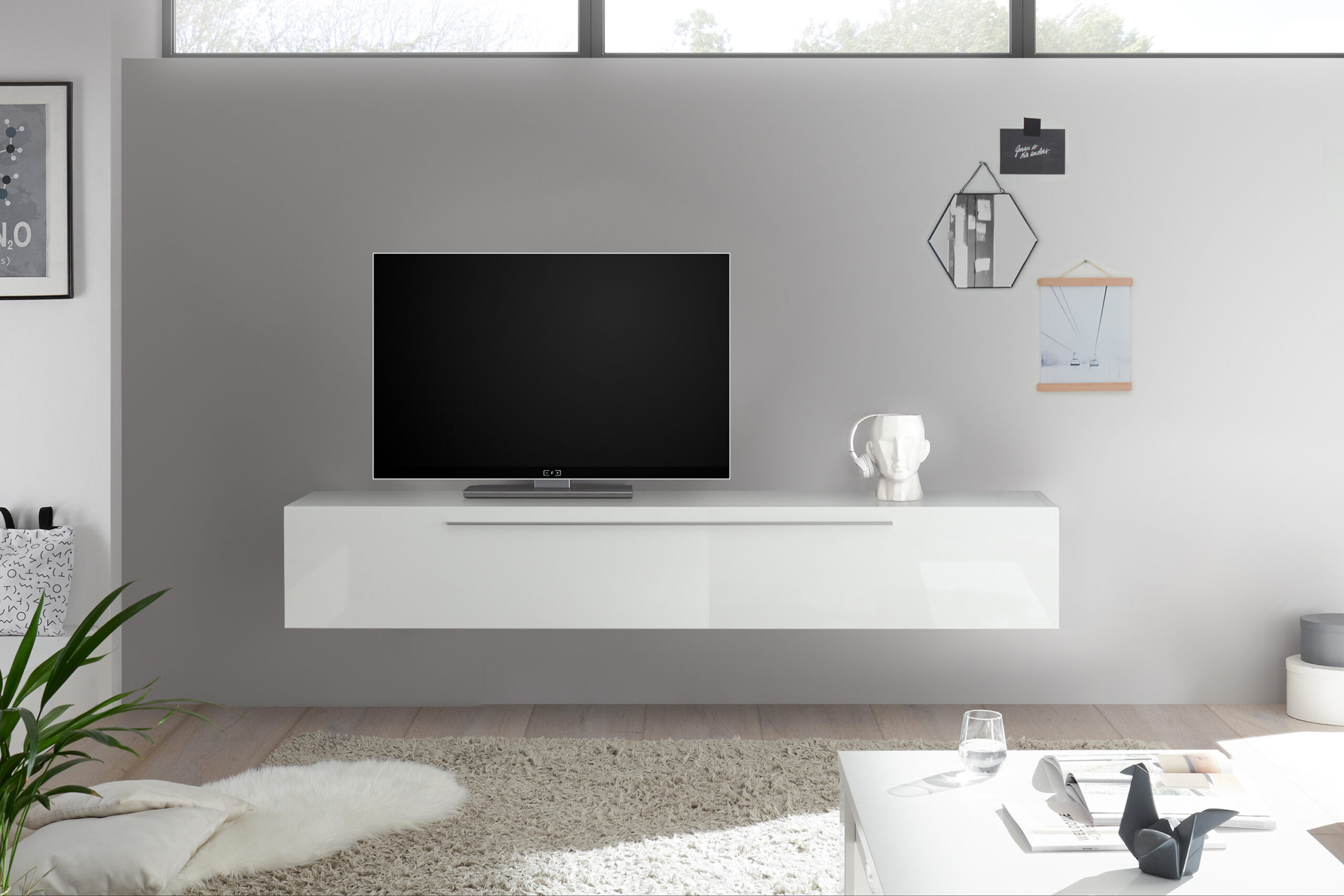 TV-taso Acme 210 cm - Valkoinen