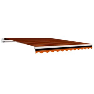 Markiisikangas oranssi ja ruskea 300x250 cm -