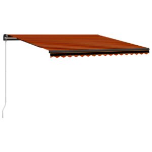 Manuaalisesti kelattava markiisi 450x300cm oranssi ja ruskea -