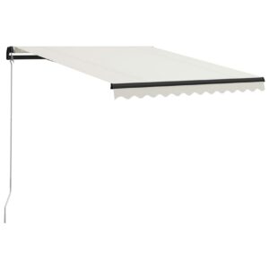 Manuaalisesti sisäänkelattava markiisi 300x250 cm kerma -