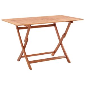Kokoontaitettava puutarhapöytä 120x70x75cm - Ruskea